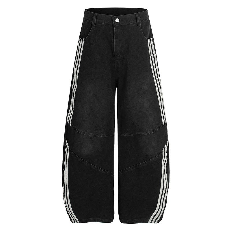 Unisex Classic Denim Jeans Loose Fit Daily Outdoor Wear - Image 2
