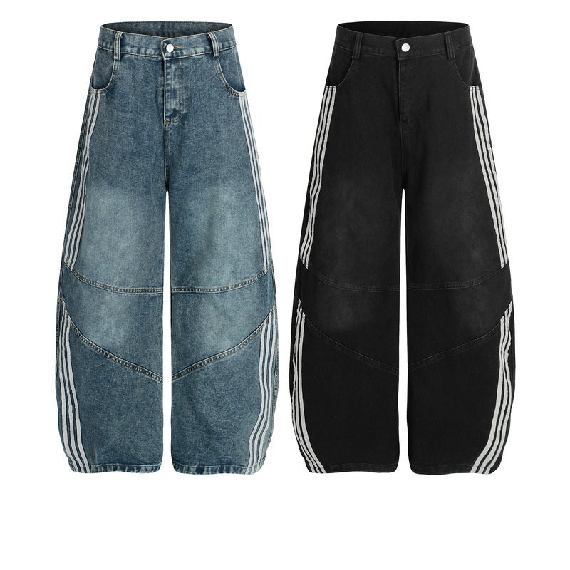 Unisex Classic Denim Jeans Loose Fit Daily Outdoor Wear - Image 4