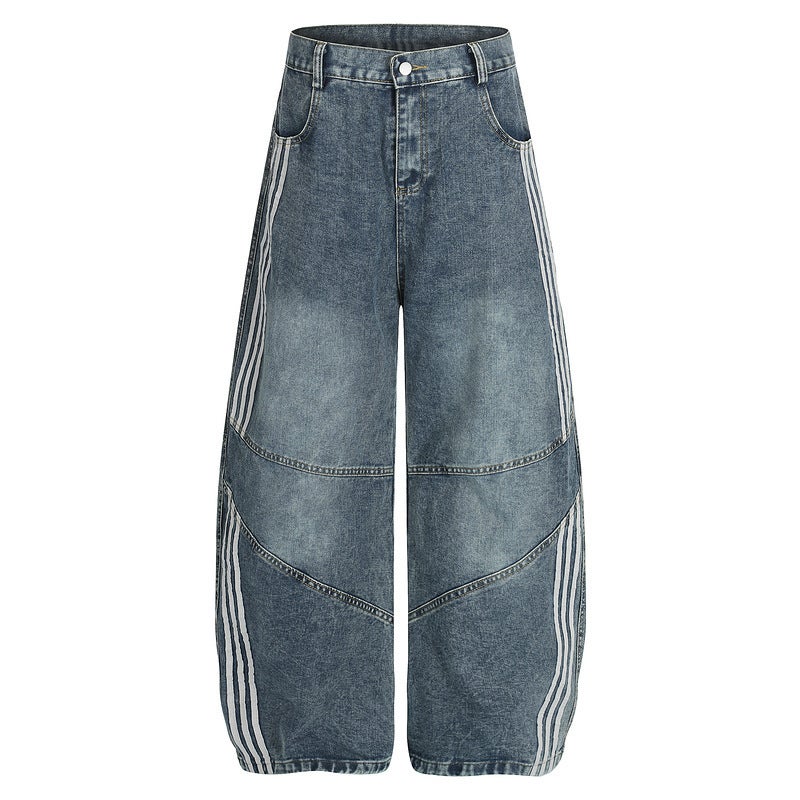 Unisex Classic Denim Jeans Loose Fit Daily Outdoor Wear - Image 3