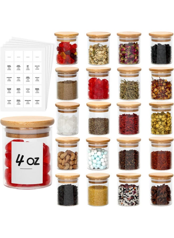 QUESERA 20 Pcs Clear Food Storage Containers for Pantry Kitchen Sugar Salt Coffee Tea Beans  - Image 1