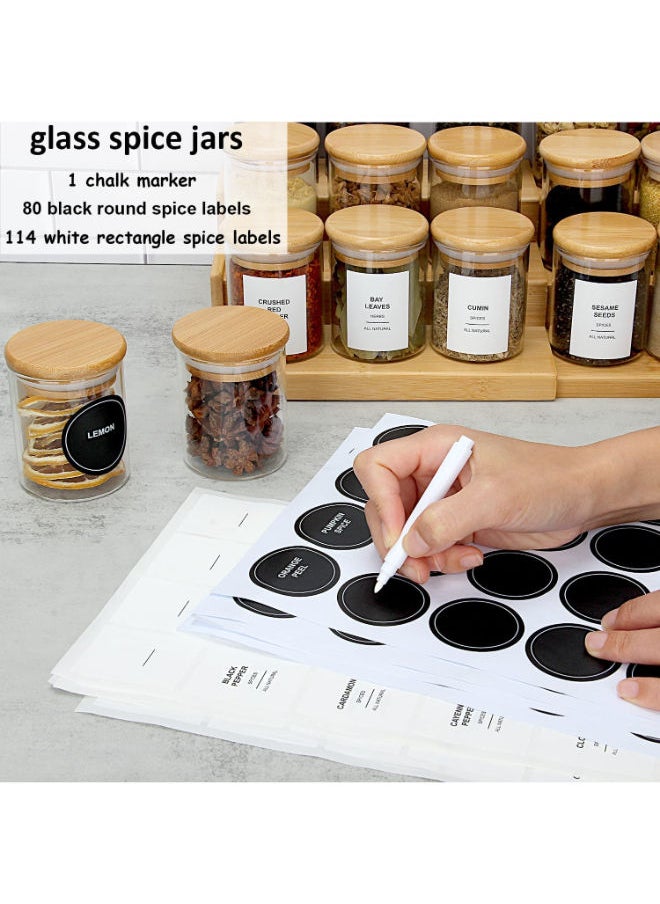 QUESERA 20 Pcs Clear Food Storage Containers for Pantry Kitchen Sugar Salt Coffee Tea Beans  - Image 4