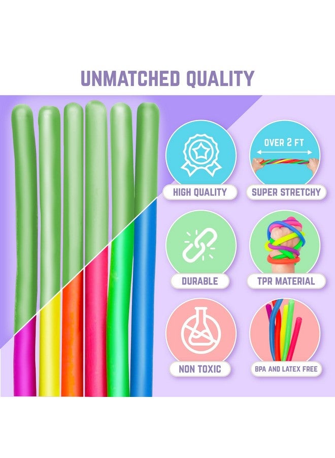 BUNMO Stretchy Strings - Sensory Toys for Toddlers - Stimulating & Addictive Sensory Toys for Kids - Fidget Toy - Hours of Fun for Kids - Non-Mouthable Toy 3+ - Glow 6 Pack - Image 2