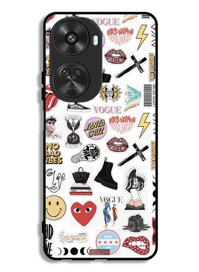 Tolwak Huawei nova 11 SE Protective Case Cover No Bad Vibes Stickers - Image 1