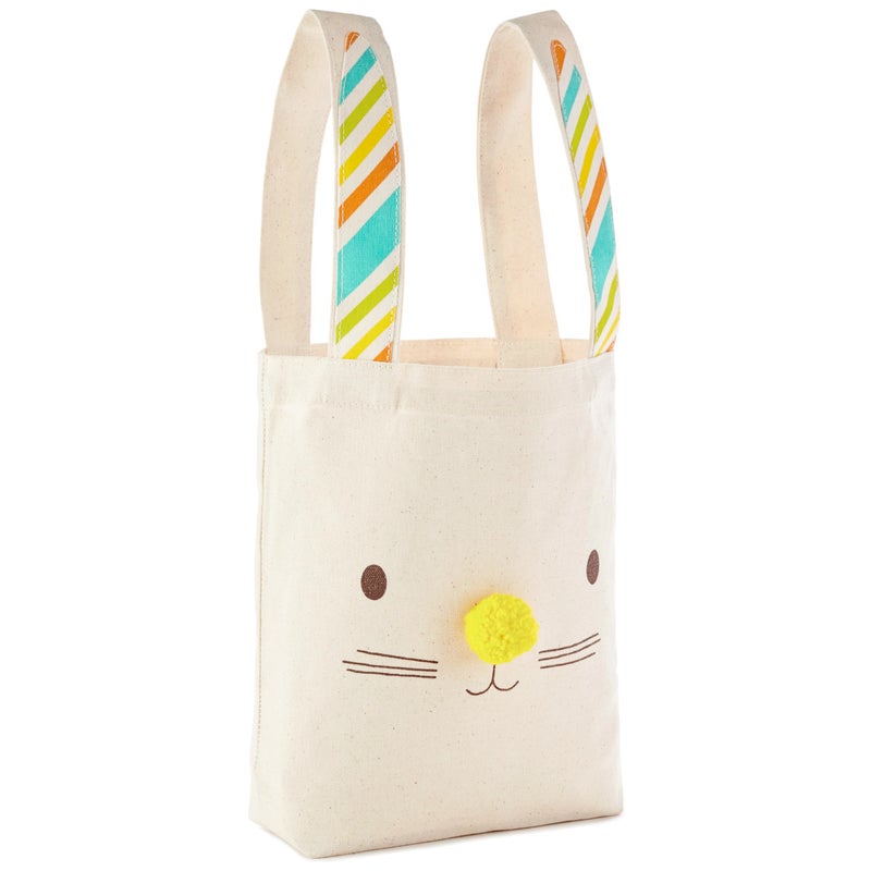 Hallmark 8"x10" Easter Canvas Tote Bag (Bunny Ears) for Easter Baskets, Egg Hunts, Spring Birthdays and More - Image 1