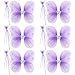 kilofly 6 Sets Angel Butterfly Wings Fairy Wands Princess Dress Up Costume - Image 2
