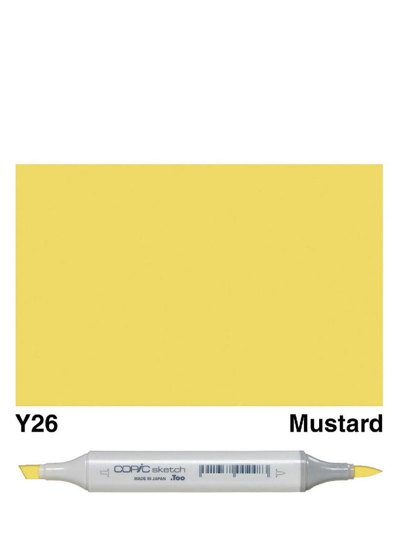 Sketch Y-26 Graphic Art Marker Mustard Twin Tip