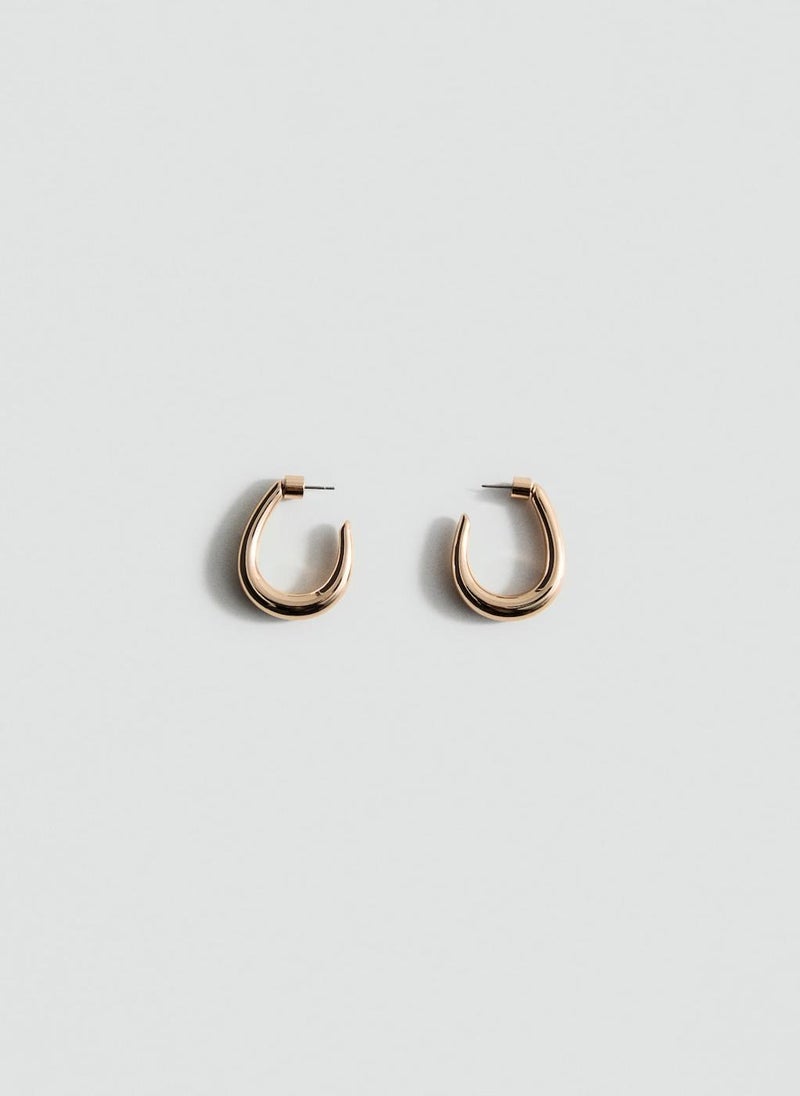 MANGO Twisted hoop earrings - Image 1