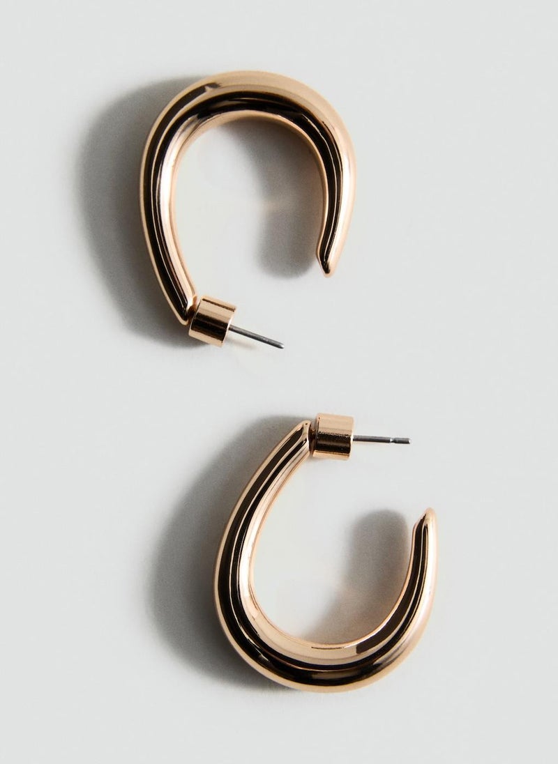 MANGO Twisted hoop earrings - Image 2