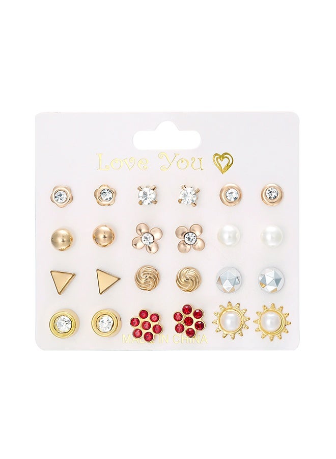 جيفت طقم أقراط مرصعة من ٢٤ قطعة - Image 4