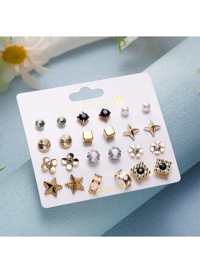 جيفت طقم أقراط مرصعة من ٢٤ قطعة - Image 3