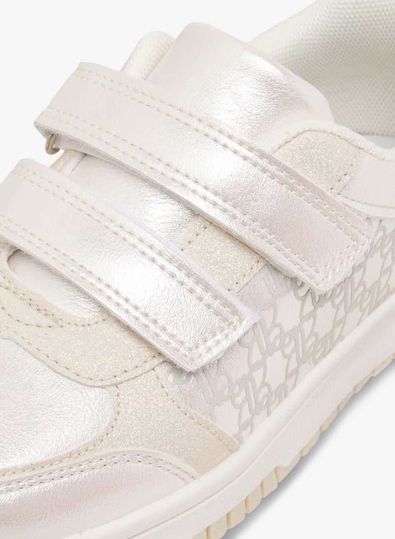 Barbie Girls Printed Sneakers with Hook and Loop Closure - Image 4