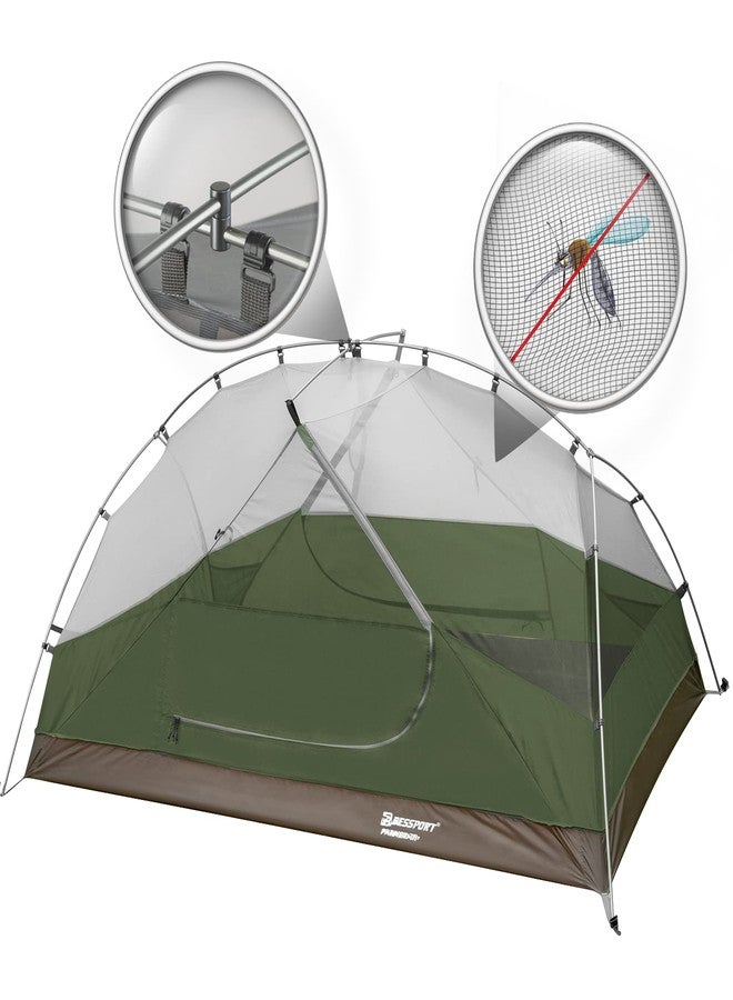 Bessport Camping Tent for 3 Person, Lightweight Backpacking Tent Waterproof Windproof Two Doors Easy Setup Double Layer Outdoor Tents for 3 to 4 Seasons, Suitable for Outdoor,Hiking,Camping - Image 4