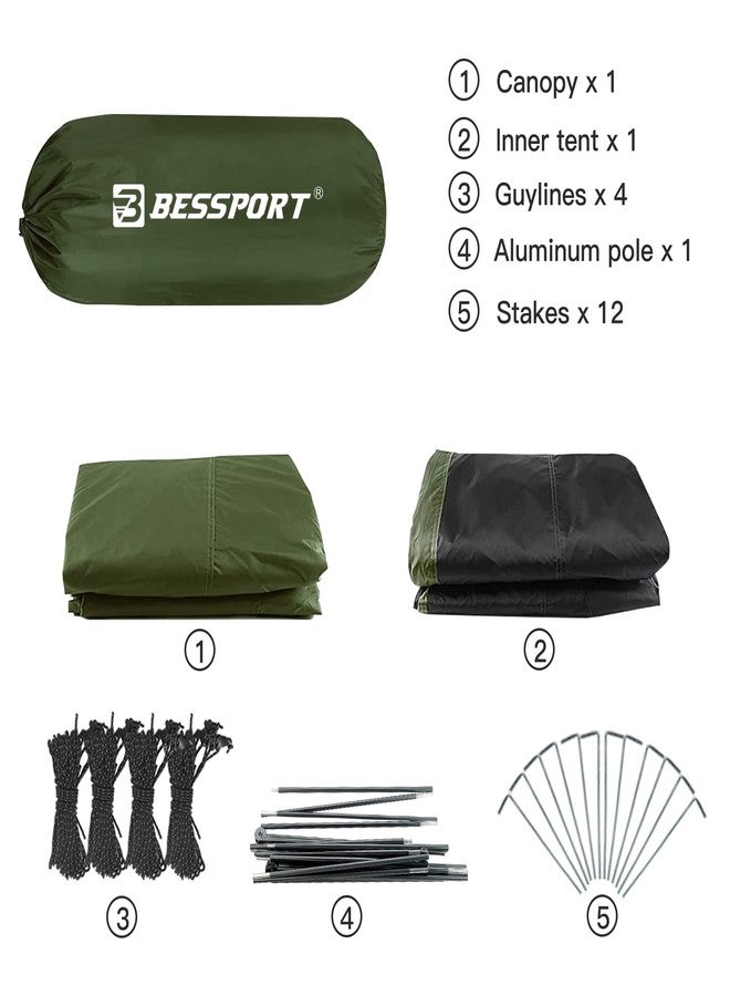 Bessport Camping Tent for 3 Person, Lightweight Backpacking Tent Waterproof Windproof Two Doors Easy Setup Double Layer Outdoor Tents for 3 to 4 Seasons, Suitable for Outdoor,Hiking,Camping - Image 3