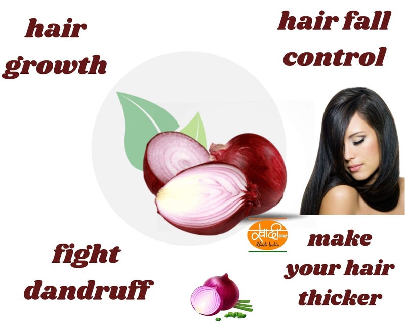 KHADI RISHIKESH Herbal Onion shampoo for reduce hair fall,fight dandruff,hair growth & control hair fall, makes hair roots stronger, women & men (210ml) - Image 3