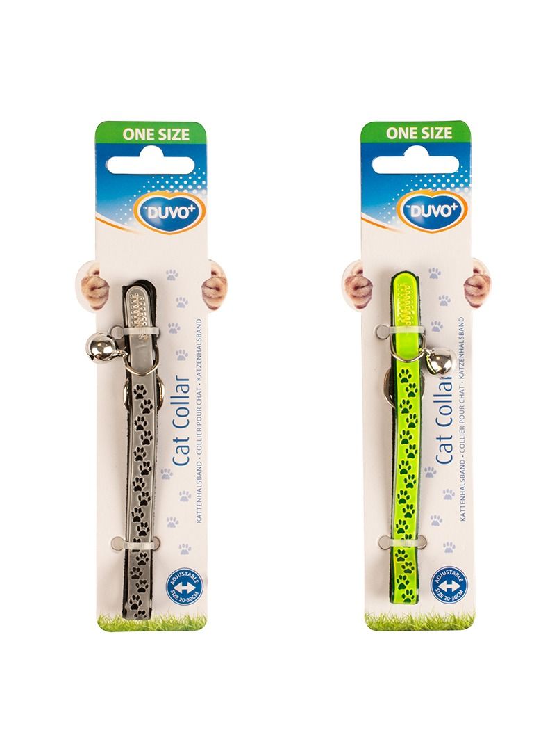 duvo Plus Cat Collar Reflective Paws Pvc Multicolor - Image 2