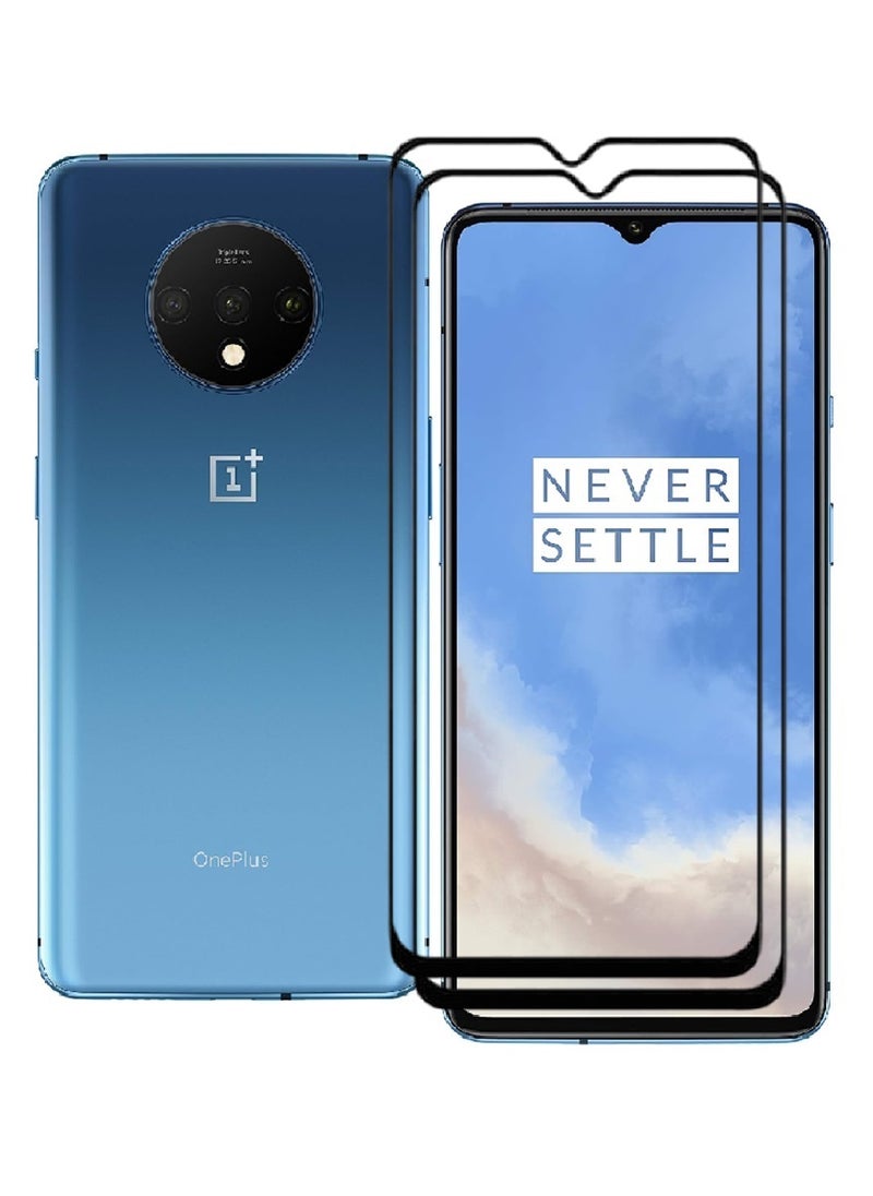 AINA 2 Pieces Tempered Glass Screen Protector 5D Designed For OnePlus 7T Full Glue Edge to Edge Full Screen Coverage And Bubble Free - Image 1