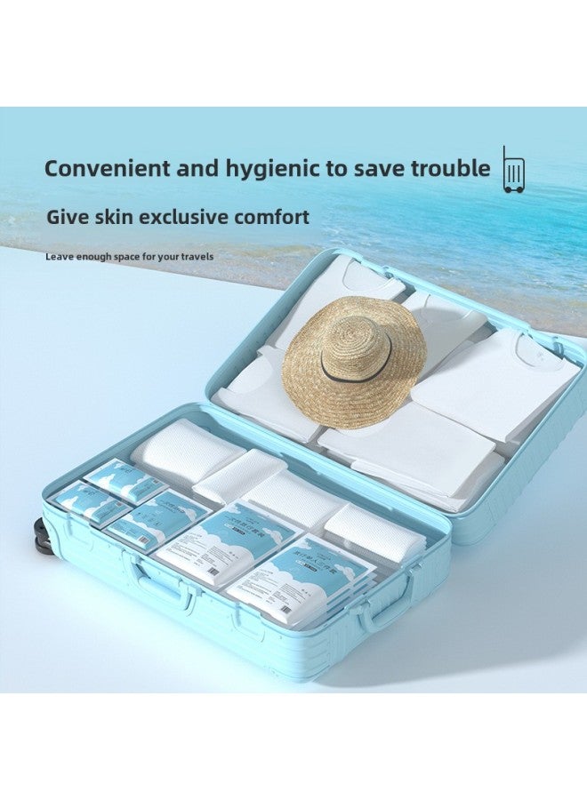 Disposable Sterilized Bed Sheet Quilt Cover Pillowcase Four-piece Set For Travel Portable Independent Hotel Bedding-Color:Disposable Bath Towel Bag 70*140cm - Image 3