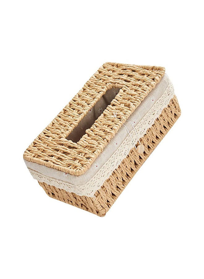 HOME TASTE Hometaste Tissue Case Napkin Holder Hand Woven Tissue Box Facial Tissue Holder Tissue Box Cover Tissue Holder Tissue Box Cover Napkin Dispenser For Home Living Room Bedroom Car Table Decoration 