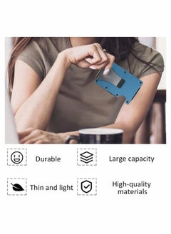 Generic Slim RFID Blocking Wallet for Men and Women, Minimalist Front Pocket Design, Durable Aluminum with Money Clip, Ideal for Credit Cards and ID Holder  - Image 3