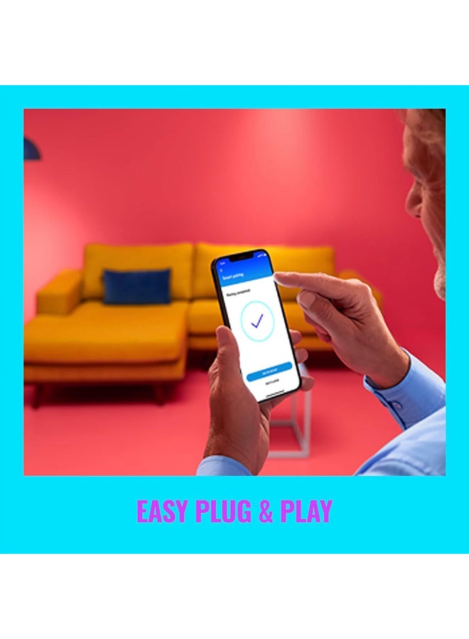 Wiz Squire Portable Smart Lamp, RGB Color + Tunable White, Wi-Fi And Bluetooth - Type G Plug - Image 3