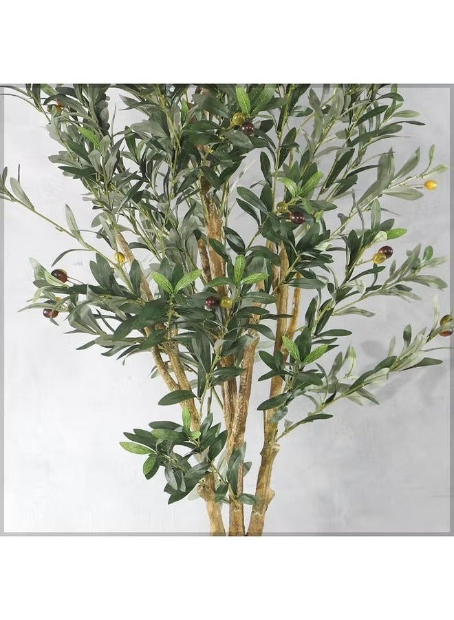 ديكور شجرة زيتون صناعية، حول شجرة صناعية خارجية مع نباتات بلاستيكية في وعاء للمنزل الداخلي – نباتات صناعية للشرفة – نباتات صناعية خارجية (170 سم) - Image 5