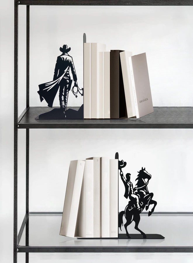 فواصل كتب معدنية بتصميم رعاة البقر الغربيين، ديكور رعاة البقر، فواصل كتب فريدة، فواصل كتب مزخرفة، ديكور غربي للمنزل، غرفة المعيشة، المكتب، رف الكتب، ديكور غرفة غربية، ديكور مكتبة، هدية للرجال أو الأصدقاء - Image 4