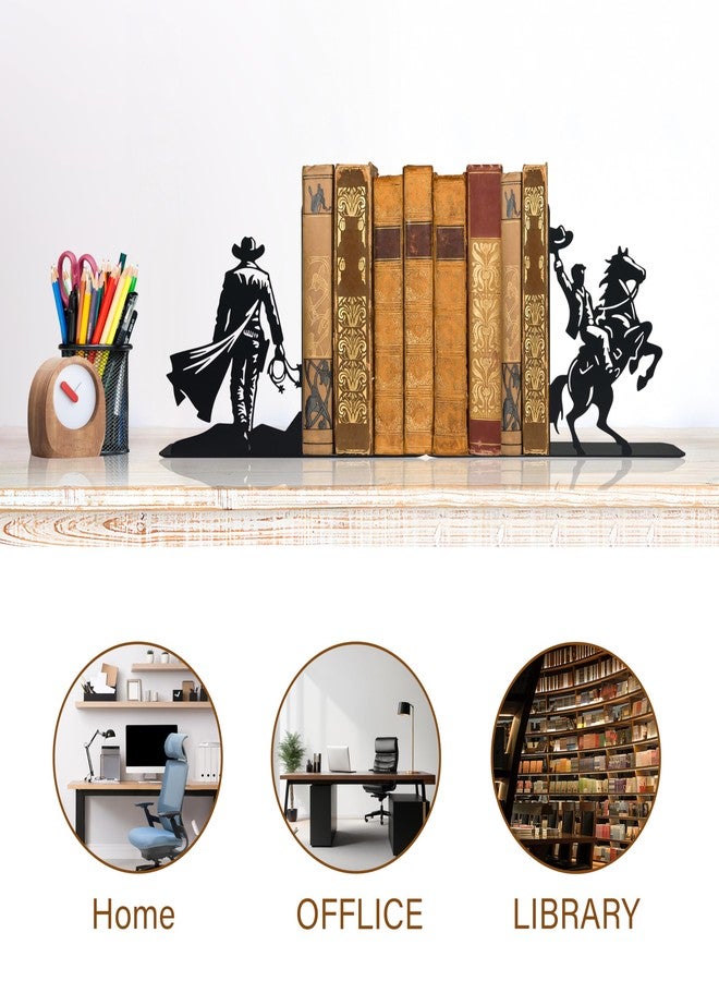 فواصل كتب معدنية بتصميم رعاة البقر الغربيين، ديكور رعاة البقر، فواصل كتب فريدة، فواصل كتب مزخرفة، ديكور غربي للمنزل، غرفة المعيشة، المكتب، رف الكتب، ديكور غرفة غربية، ديكور مكتبة، هدية للرجال أو الأصدقاء - Image 5