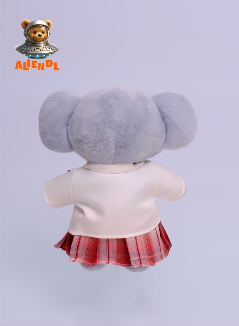 ALIENDL Calm Koala –Plush Koala Stuffed Animal Toy for Baby Kids, Soft Cute Koala School Uniform Doll Gift Set with Removable Clothes & Pouch, Perfect Gift for Kids, Girls, Friends & Couples - Image 4