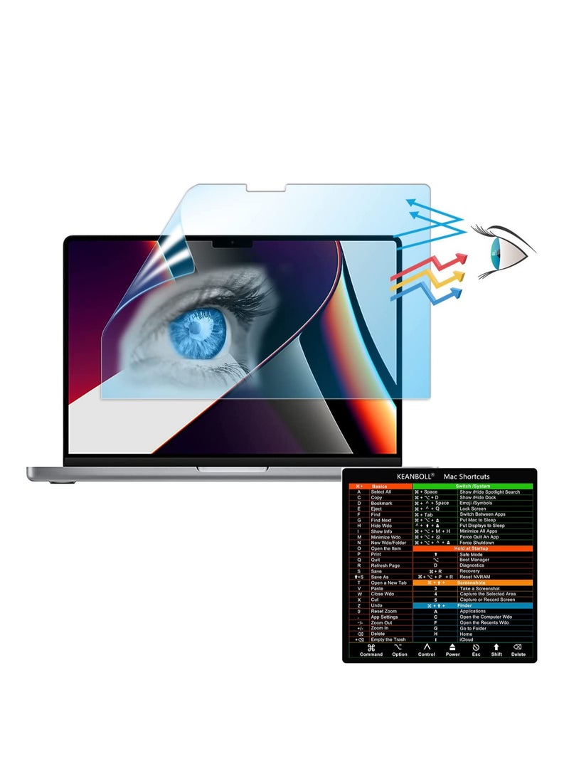 1Pack Anti Blue Light Screen Protector Compatible with MacBook Air 13.6 inch (M2 Chip A2681/ M3 Chip A3113/M4 Chip A3240)-Eye Protection Blue Light Blocking Matte(PET)  - Image 1