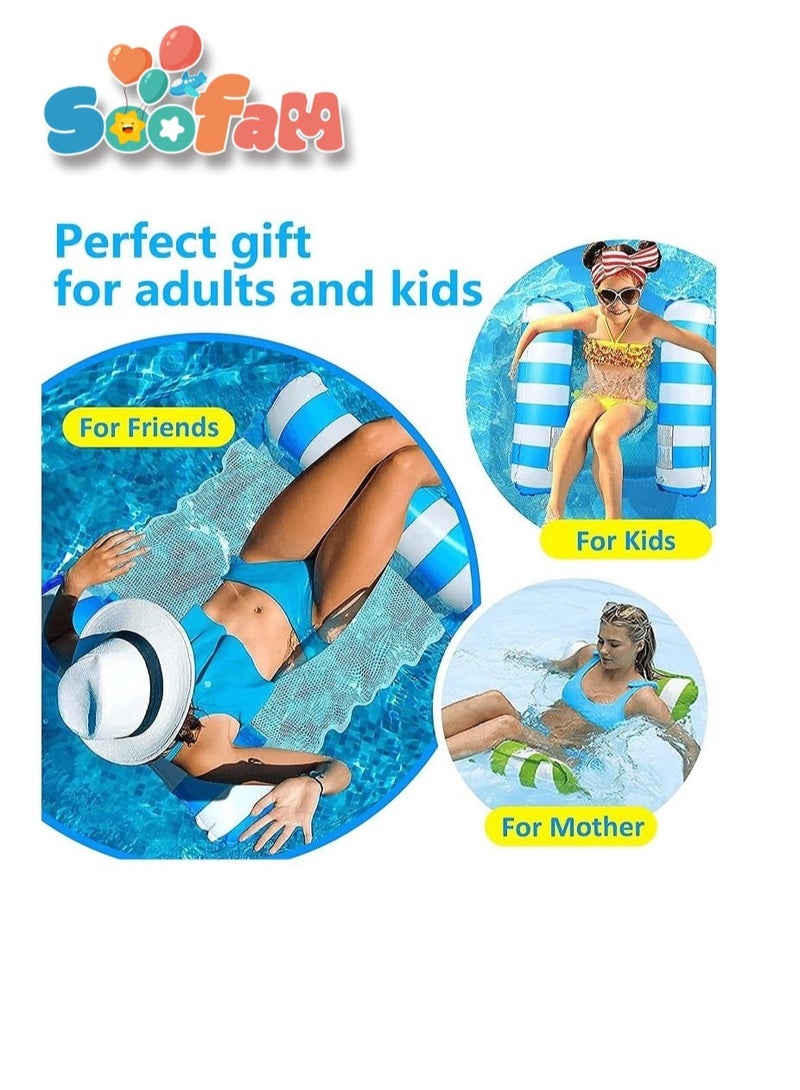 Soofam Multi-Purpose 4-in-1 Water Floating Chair Rafts (Saddle, Lounge Chair, Hammock, Drifter) for Swimming Pool  Beach And Water Amusement Park - Image 4