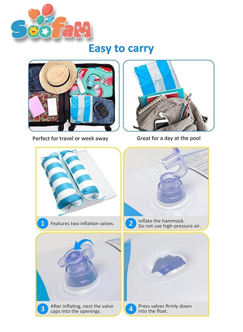 Soofam Multi-Purpose 4-in-1 Water Floating Chair Rafts (Saddle, Lounge Chair, Hammock, Drifter) for Swimming Pool  Beach And Water Amusement Park - Image 3