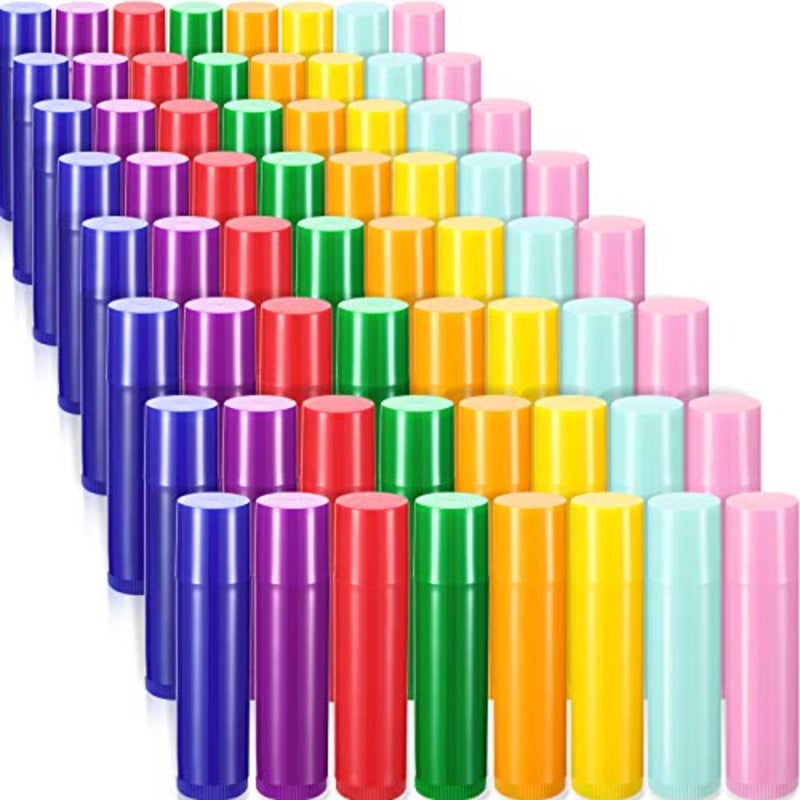 48 Pcs Lip Balm Tubes 5ml Empty Colorful Containers Bulk for DIY Lipstick Cosmetic Packaging Lip Gloss Tubes Refillable, Homemade Lip-balm, Small Business and Beginners - Image 1