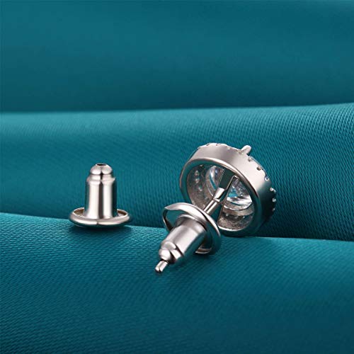 Catinee Locking Earring Backs for Studs, 14k Plated White Gold Earring Backs Secure, Hypoallergenic - 6pcs/3pair - Image 2
