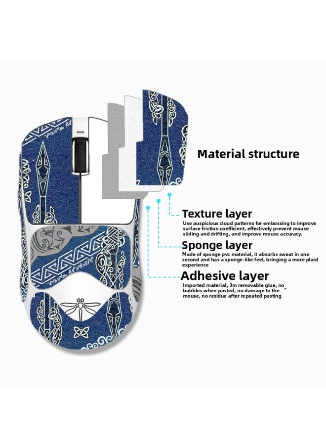 Loquat Applicable To VGN Dragonfly F1proMax Anti-slip Stickers Diamond Pattern Series All-inclusive Side Stickers F1 Anti-sweat Absorption-Color:VGN Dragonfly F1 Universal-CX-A67/White Auspicious Cloud-all - Image 3