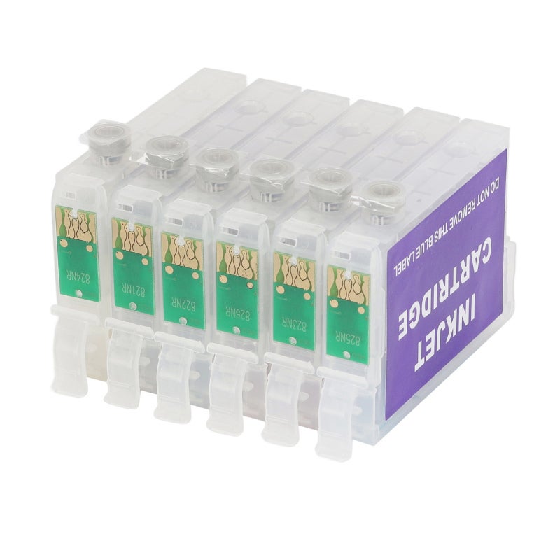 Refillable Ink Cartridge 6 Colors Black Cyan Magenta Yellow Light Cyan Light Magenta - Permanent Chip - PP Material for Printing Photos Documents - Image 5