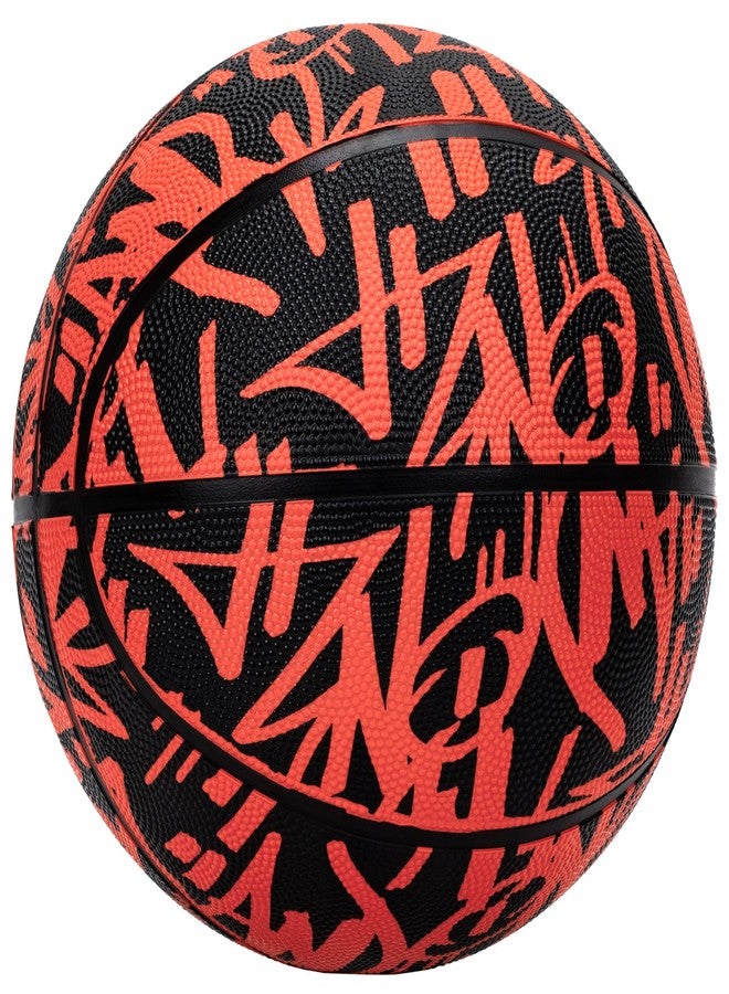 AND1 Fantom Graffiti 28.5 Rubber Basketball - Intermediate Streetball for Indoor/Outdoor Play, Size 6 Includes Pump - Image 2
