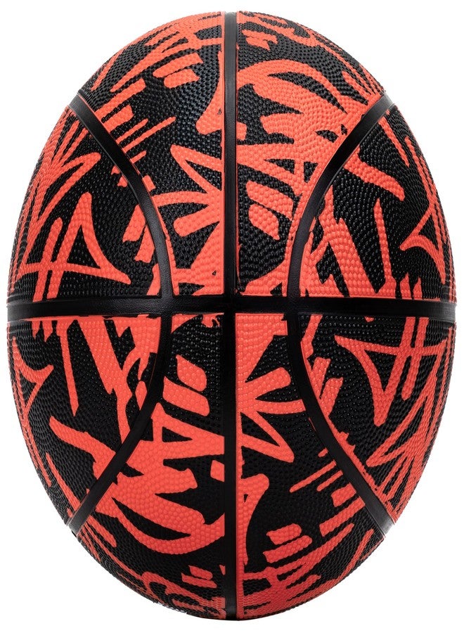 AND1 Fantom Graffiti 28.5 Rubber Basketball - Intermediate Streetball for Indoor/Outdoor Play, Size 6 Includes Pump - Image 3