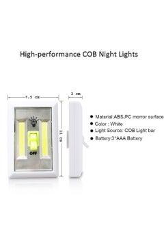 GTC GTC® Super Bright COB Battery Operated LED Cordless Switch Light (White) - Pack of 4  - Image 3