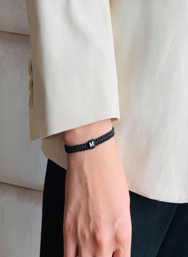 سمر لوف سوار الأحرف الأولى للنساء والرجال، أساور AJSK ساحرة مصنوعة يدويًا، سوار حروف مضفر من الحبل للأزواج، أفضل صديق، قابل للتعديل، هدايا للأب والأم، مجوهرات صداقة للأم والصديق (M) - Image 3