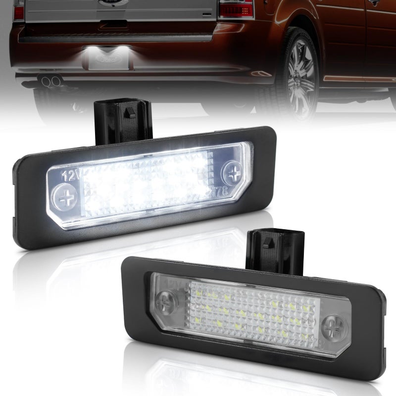 NEIFILES LED License Plate Light Tag Light Compatible with Ford Mustang 20102014 Focus Taurus 20082017 Fusion 20062012 and Flex 20092018 6500k Full White