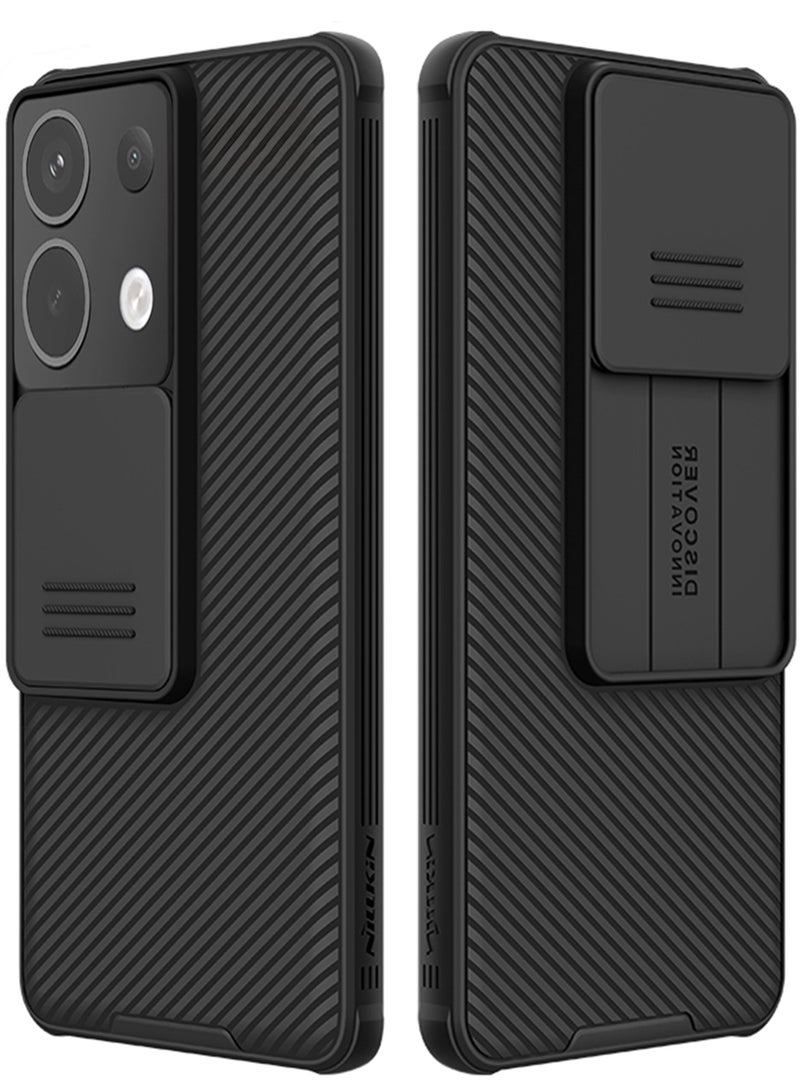 نيلكين حافظة لهاتف Xiaomi Poco X6 مصنوعة من مادة TPU المقاومة للصدمات ووسادة هوائية، غطاء منزلق لحماية عدسة الكاميرا، غطاء خلفي للهاتف المحمول مضاد لبصمات الأصابع - Image 1