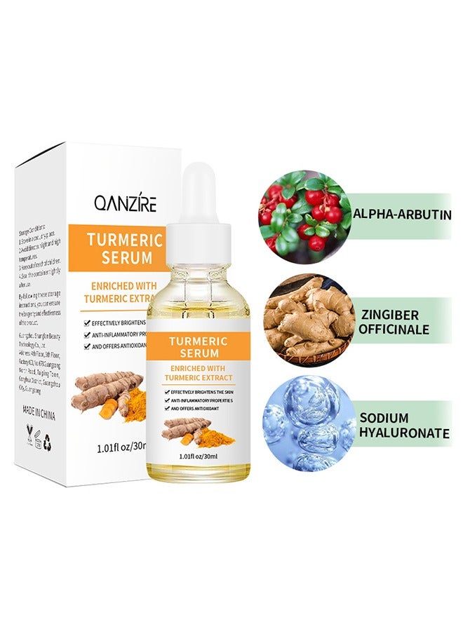 QANZIRE Turmeric Serum 30ml - Dark Spot Correcting Serum For Face And Body - Reduces Hyperpigmentation Age Spots - Sun Spots And Improves Skin Tone For Women And Men Of All Skin Types - Image 2