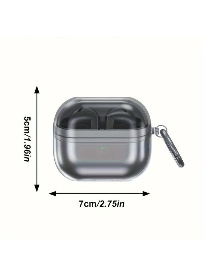 غطاء واقي شفاف من TPU مع سلسلة مفاتيح لسماعات Samsung Galaxy Buds3 وBuds3 Pro، مقاوم للاصفرار والسقوط. - Image 3