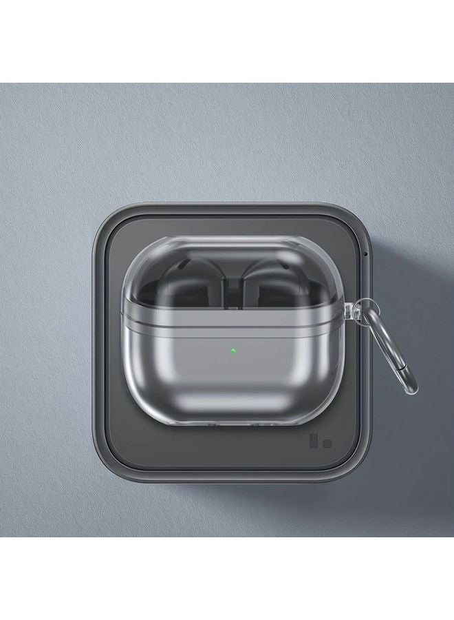 غطاء واقي شفاف من TPU مع سلسلة مفاتيح لسماعات Samsung Galaxy Buds3 وBuds3 Pro، مقاوم للاصفرار والسقوط. - Image 1