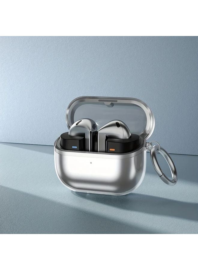 غطاء واقي شفاف من TPU مع سلسلة مفاتيح لسماعات Samsung Galaxy Buds3 وBuds3 Pro، مقاوم للاصفرار والسقوط. - Image 5