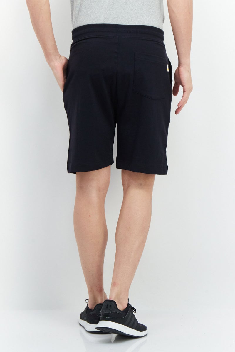 Gazzarrini Men Brand Logo Basic Shorts, Navy - Image 3