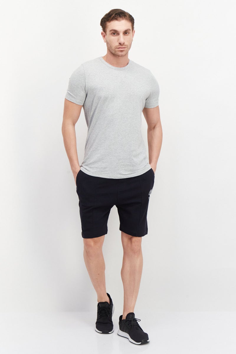 Gazzarrini Men Brand Logo Basic Shorts, Navy - Image 4