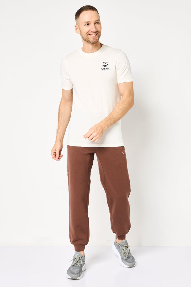 PUMA تي شيرت رياضي للرجال بأكمام قصيرة، خارجي، لون أبيض مائل إلى البيج - Image 2