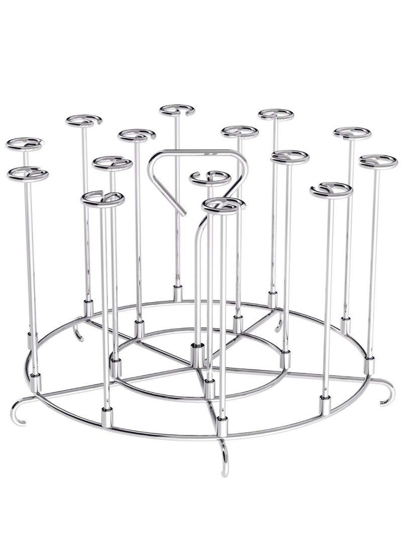 SYOSI Stainless Steel Skewers Rack Holder, Compatible with Instant Pot 8 Quart Air Fryer and Ninja Foodi 8 Quart Accessories for Kabobs - Image 1