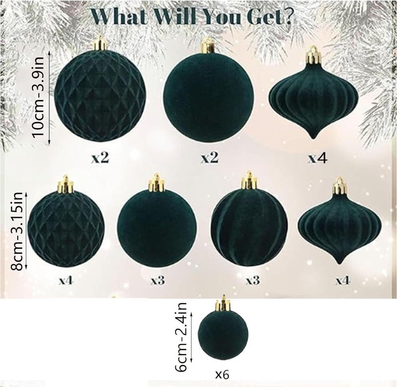 كلاراكو زينة عيد الميلاد، مجموعة زينة عيد الميلاد، زينة كرات عيد الميلاد، مجموعة زينة عيد الميلاد المقاومة للكسر، زينة لكرات شجرة عيد الميلاد - Image 5